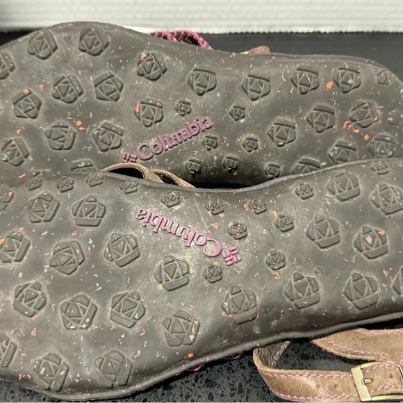 Columbia strappy leather woven women sandals US10 comfort cushion walkingsports - Picture 3 of 4